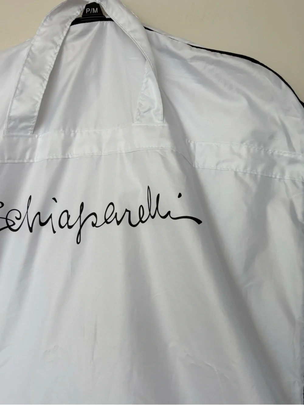 Schiaparelli Full Length White Garment Bag